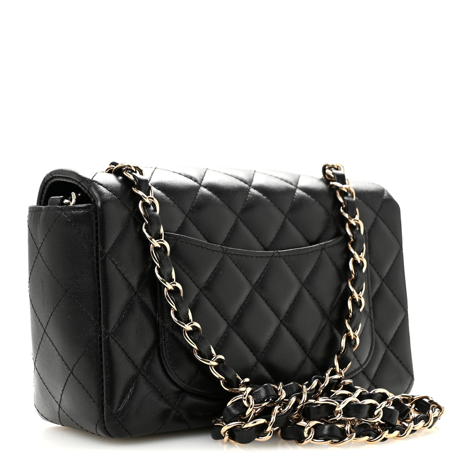 Chanel Lambskin Quilted Mini Rectangular Flap Black 3 of 14