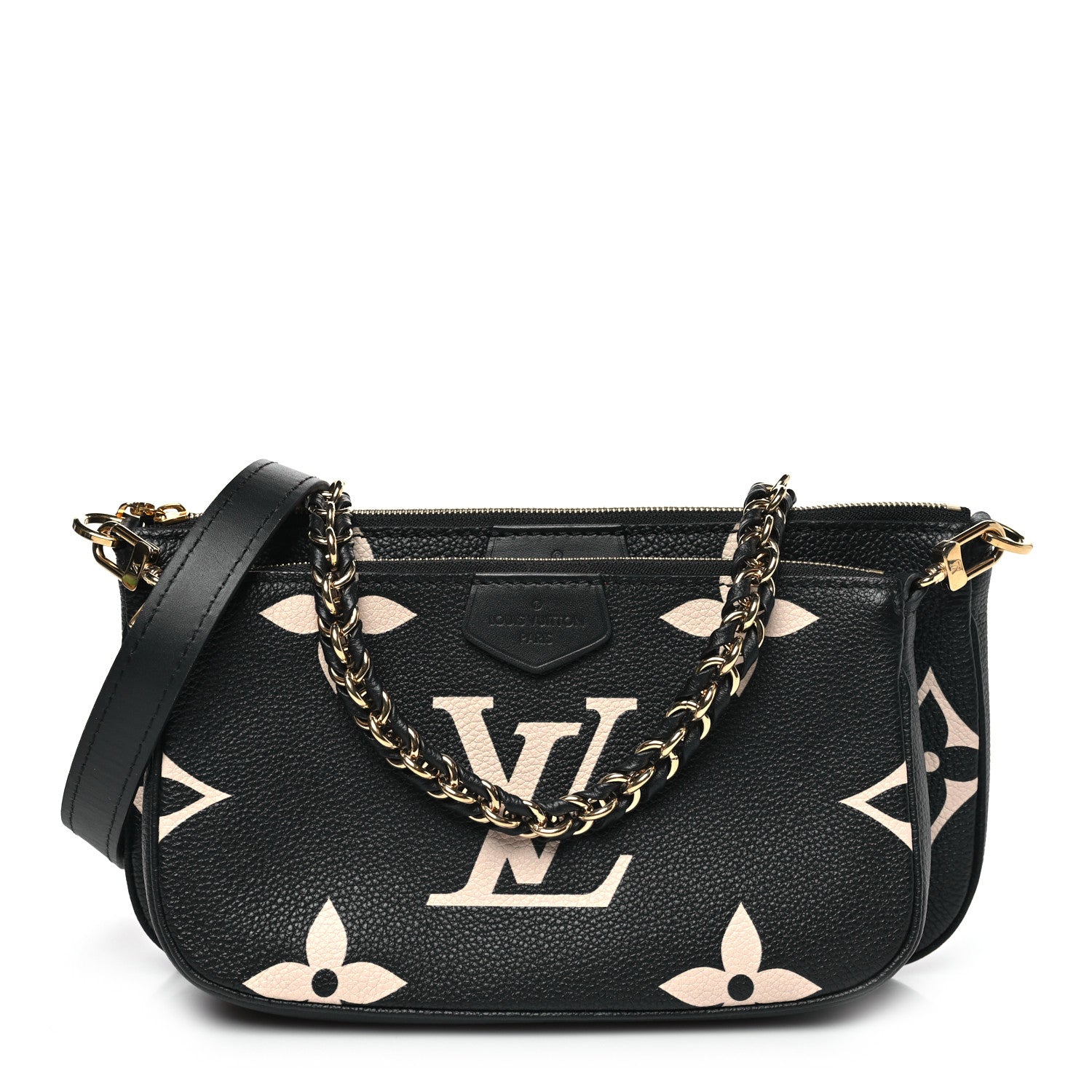 Louis Vuitton Empreinte Monogram Giant Multi Pochette Accessories Black Beige 1 of 10