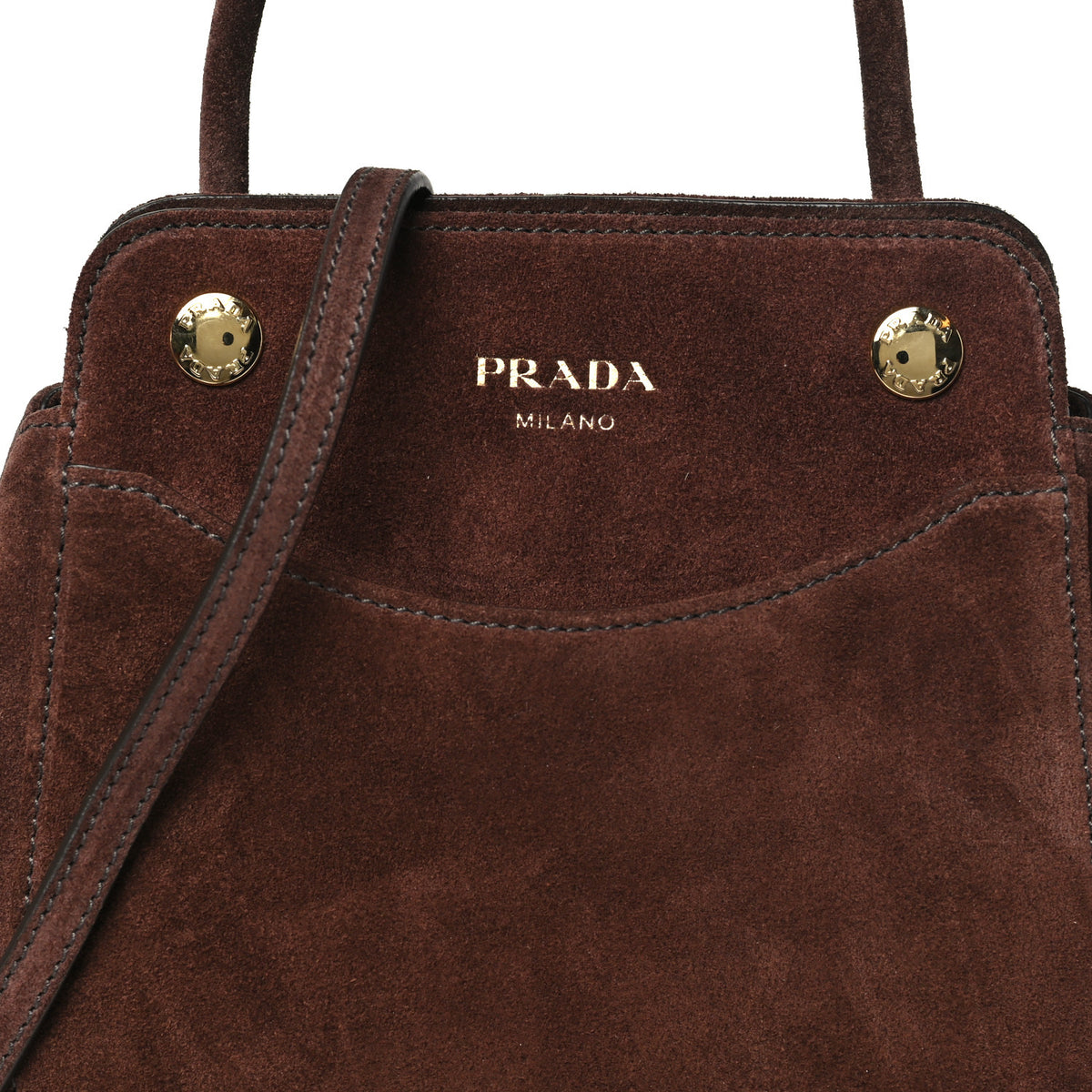 Prada Scamosciato Mini Carry Shoulder Bag Moro 6 of 9