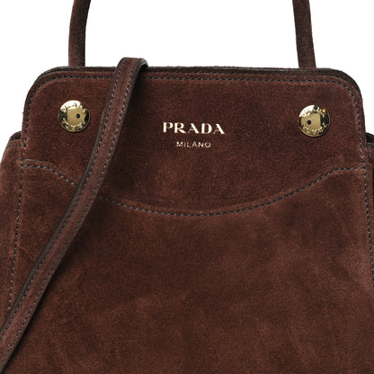 Prada Scamosciato Mini Carry Shoulder Bag Moro 6 of 9