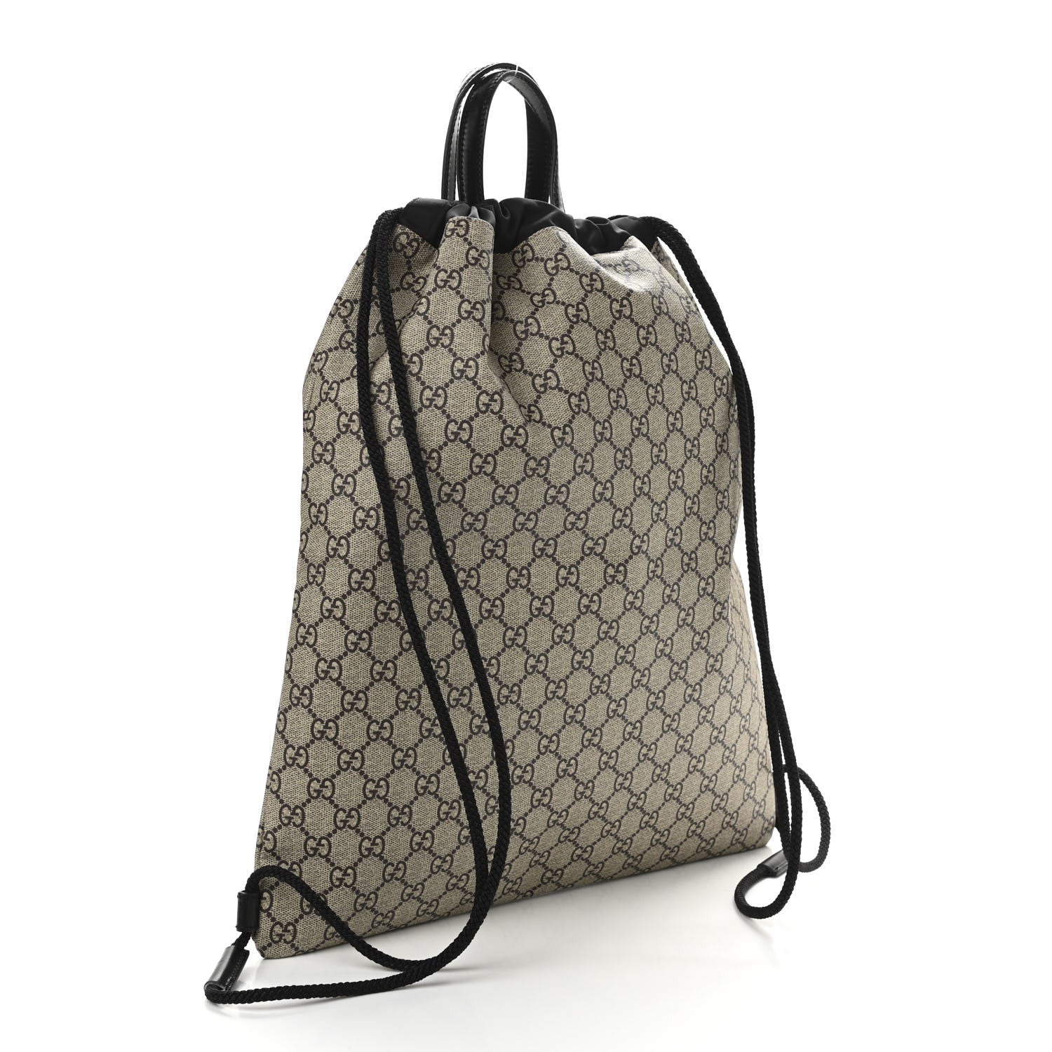 Gucci GG Supreme Monogram Wolf XXV Hollywood Print Drawstring Backpack Black 3 of 10