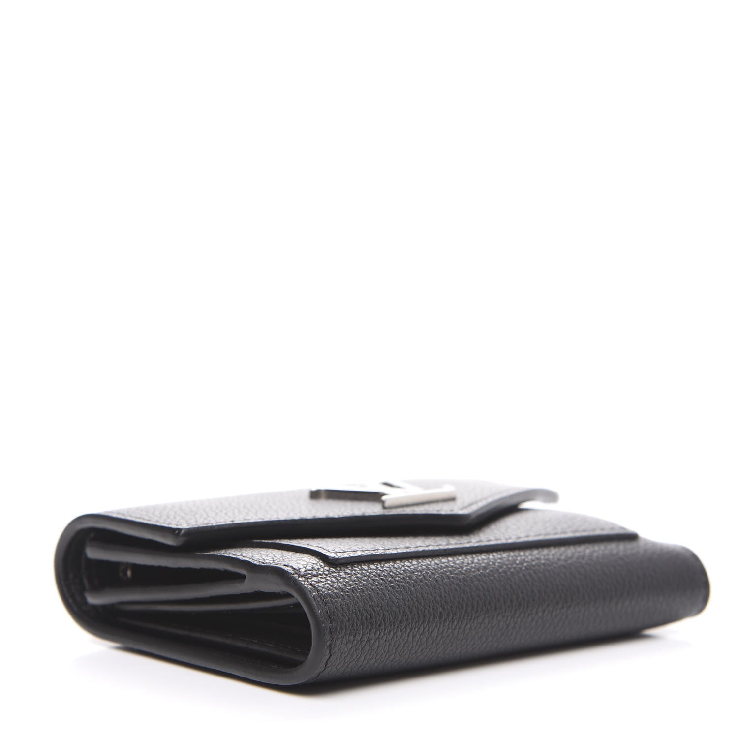 Louis Vuitton Soft Calfskin My LockMe Compact Wallet Black 3 of 8