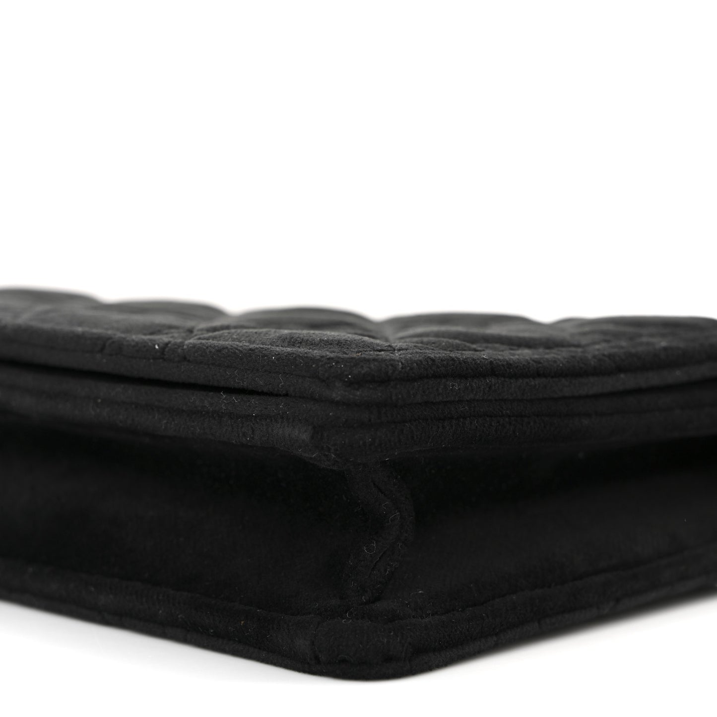 Velvet Cannage Lady Dior Convertible Clutch Black