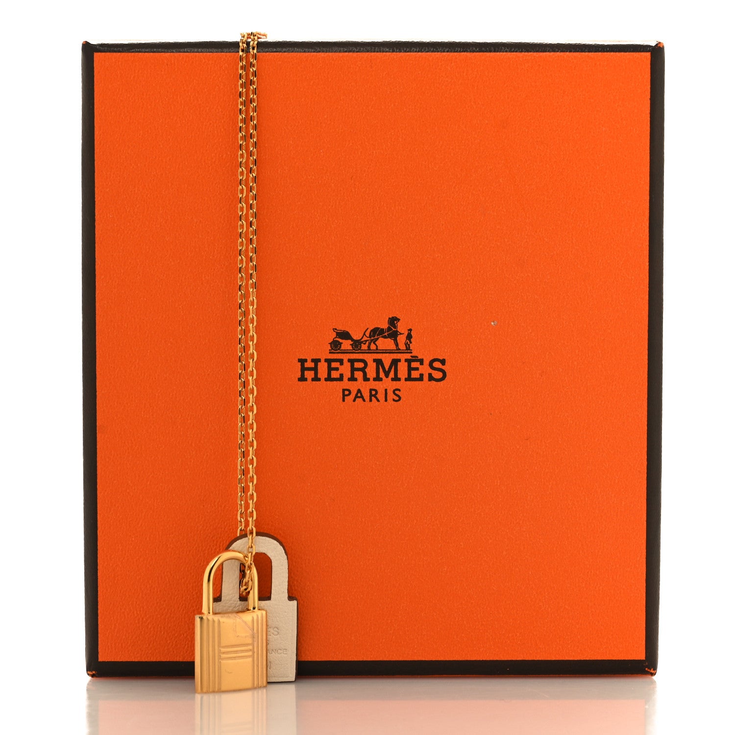 Hermes Swift Small O'Kelly Pendant Necklace White 6 of 6
