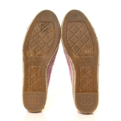 Chanel Linen CC Espadrilles 36 Pink Black 5 of 9