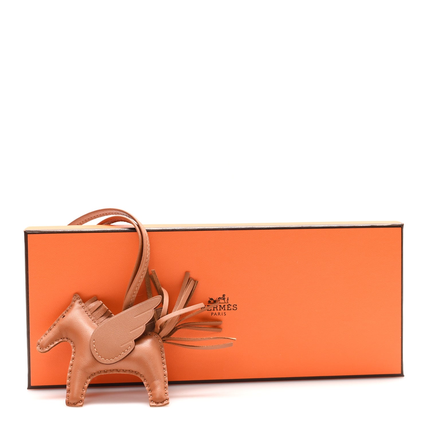 Hermes Milo Lambskin Swift Grigri Rodeo Pegase Horse Bag Charm PM Gold 5 of 5