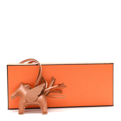 Hermes Milo Lambskin Swift Grigri Rodeo Pegase Horse Bag Charm PM Gold 5 of 5
