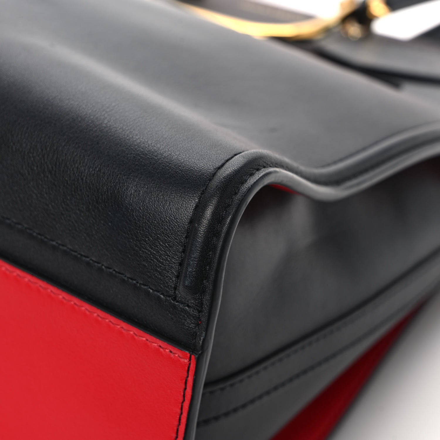 Alexander McQueen Calfskin The Tall Story Shoulder Bag Black Red 11 of 11