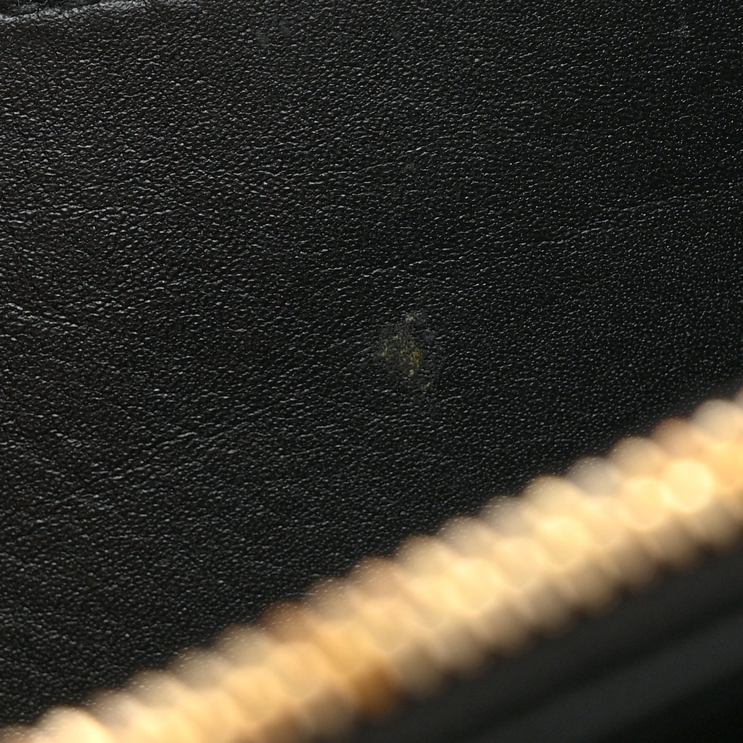 Embossed Monogram Chain Wallet Black