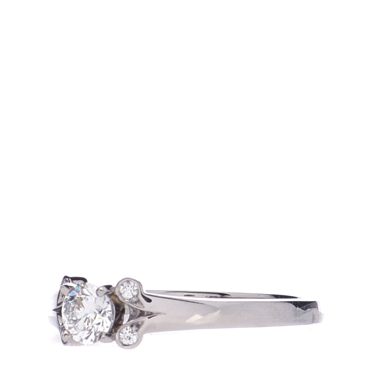 Platinum Diamond .32ct Ballerine Solitaire Engagement Ring 51 5.75