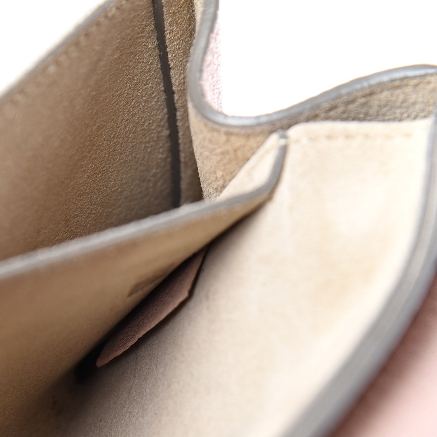 Grained Lambskin Mini Drew Shoulder Bag Cement Pink
