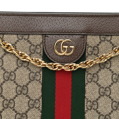 Gucci GG Supreme Monogram Web Small Ophidia Chain Shoulder Bag Brown 8 of 10