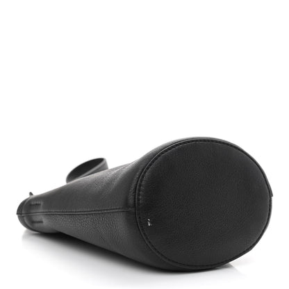 Mansur Gavriel Pebbled Calfskin Mini Zip Bucket Bag Black 4 of 10