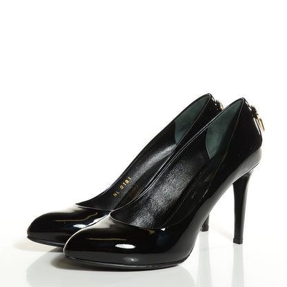 Louis Vuitton Patent Calfskin Oh Really Pumps 39 Black 3 of 8