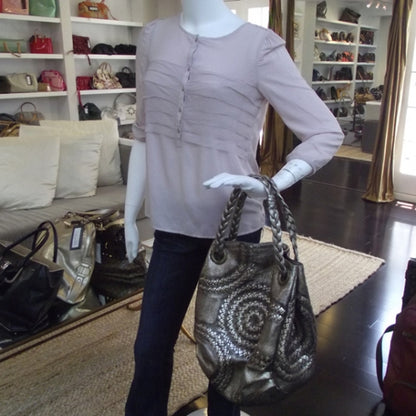 Bottega Veneta Cervo Illusion Metallic Hobo 2 of 10
