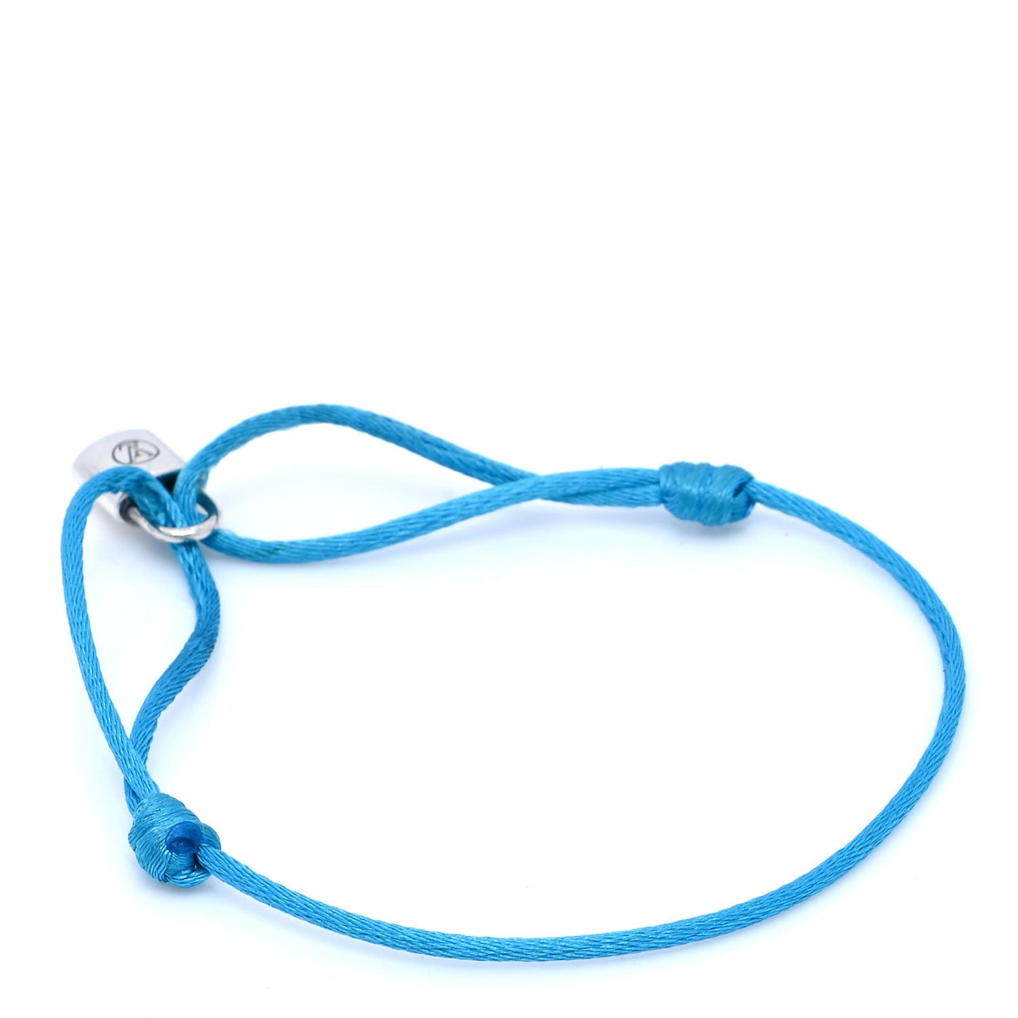 Sterling Silver Lockit Adjustable Cord Bracelet Blue