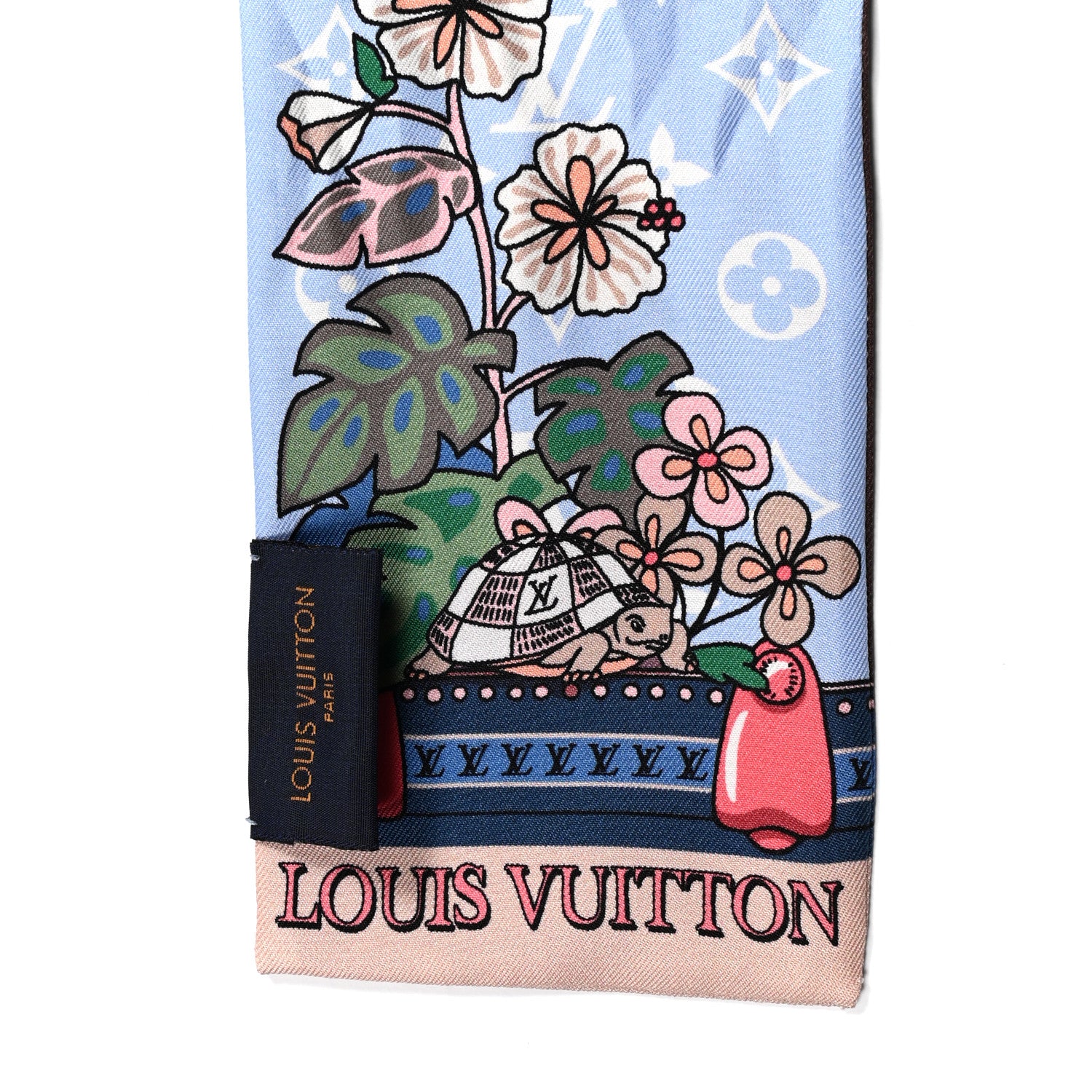 Louis Vuitton Silk Monogram LV Wonderland Bandeau Nude 2 of 4