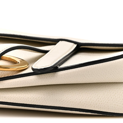 Christian Dior Grained Calfskin Mini Saddle Bag White 9 of 12