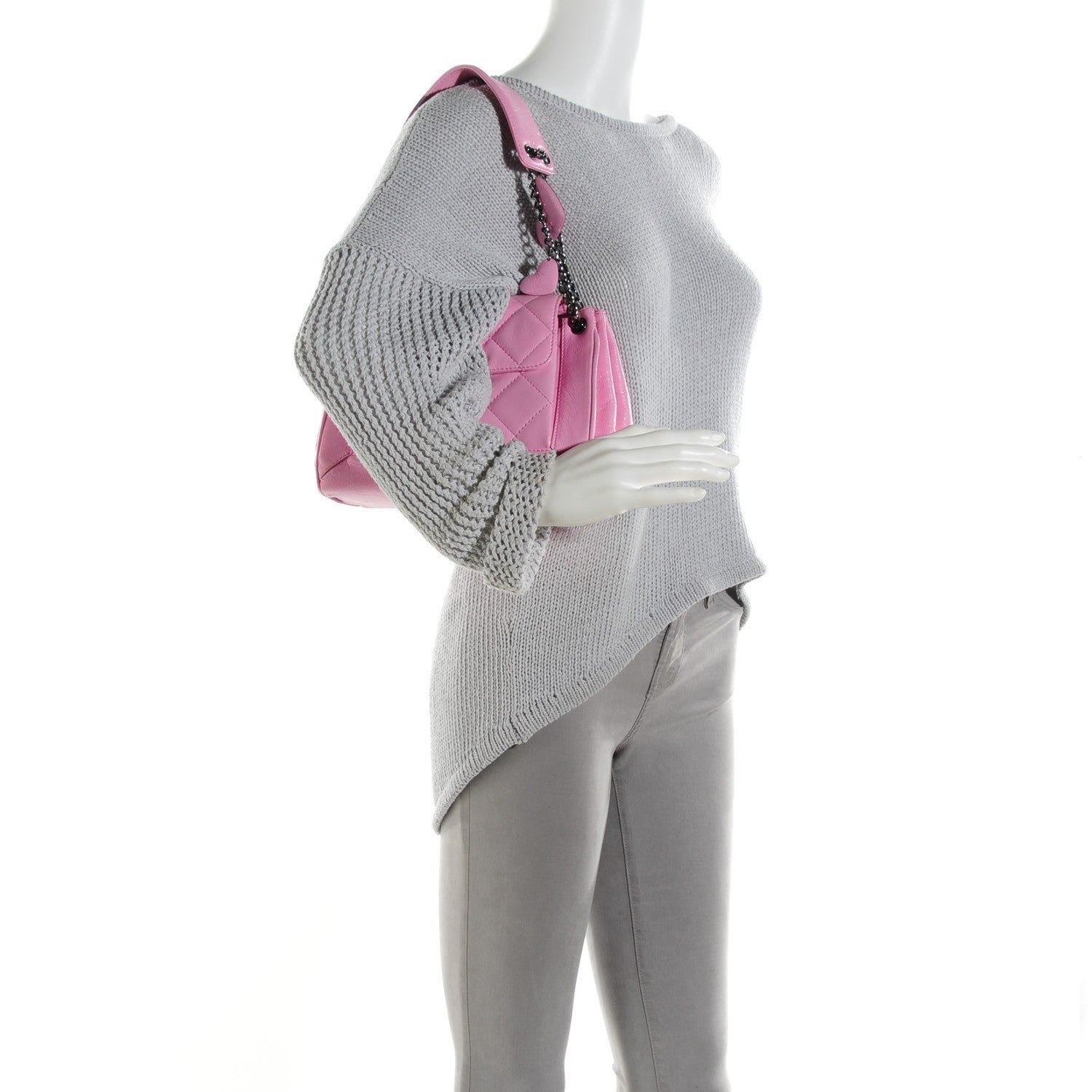 Chanel Glazed Calfskin Quilted Lucky Charms Accordion Flap Pink 2 of 9