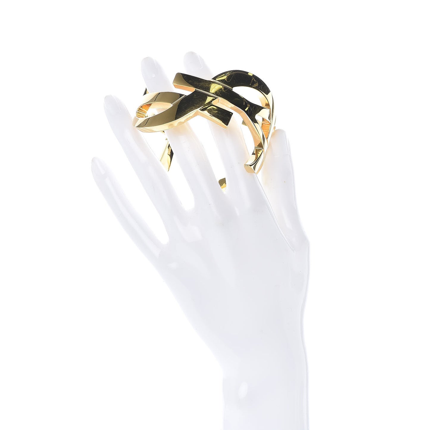 Brass Monogram Medium Cuff Bracelet Gold