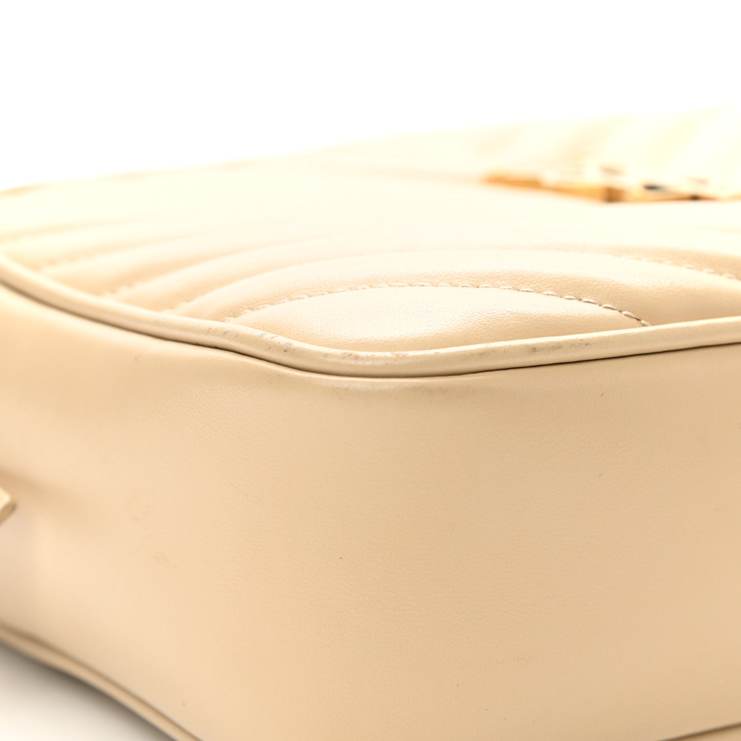 Calfskin Matelasse Monogram Lou Camera Bag Ivory Natural