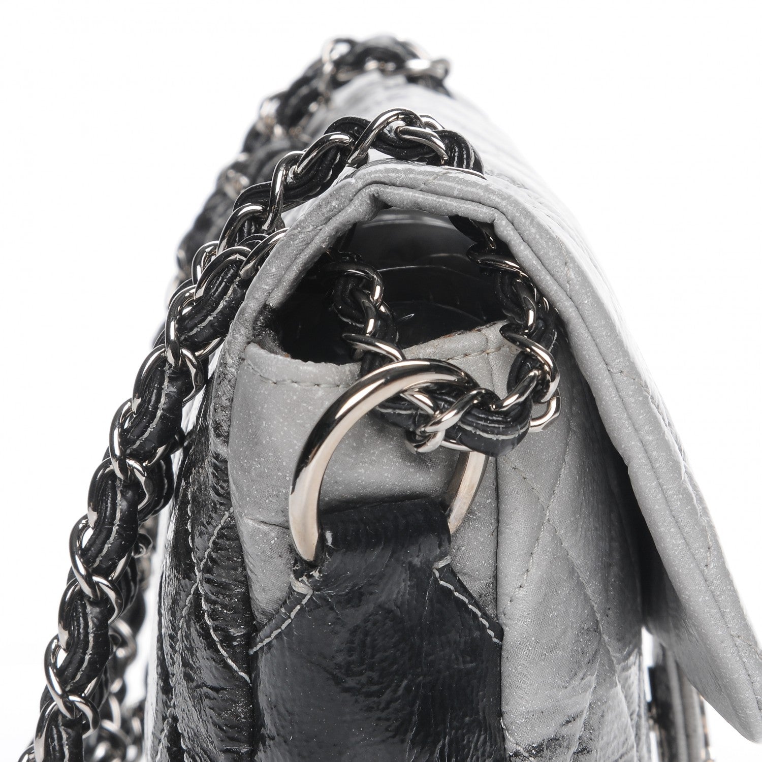 Chanel Vinyl Quilted Small Melrose Degrade Flap Black 9 of 9