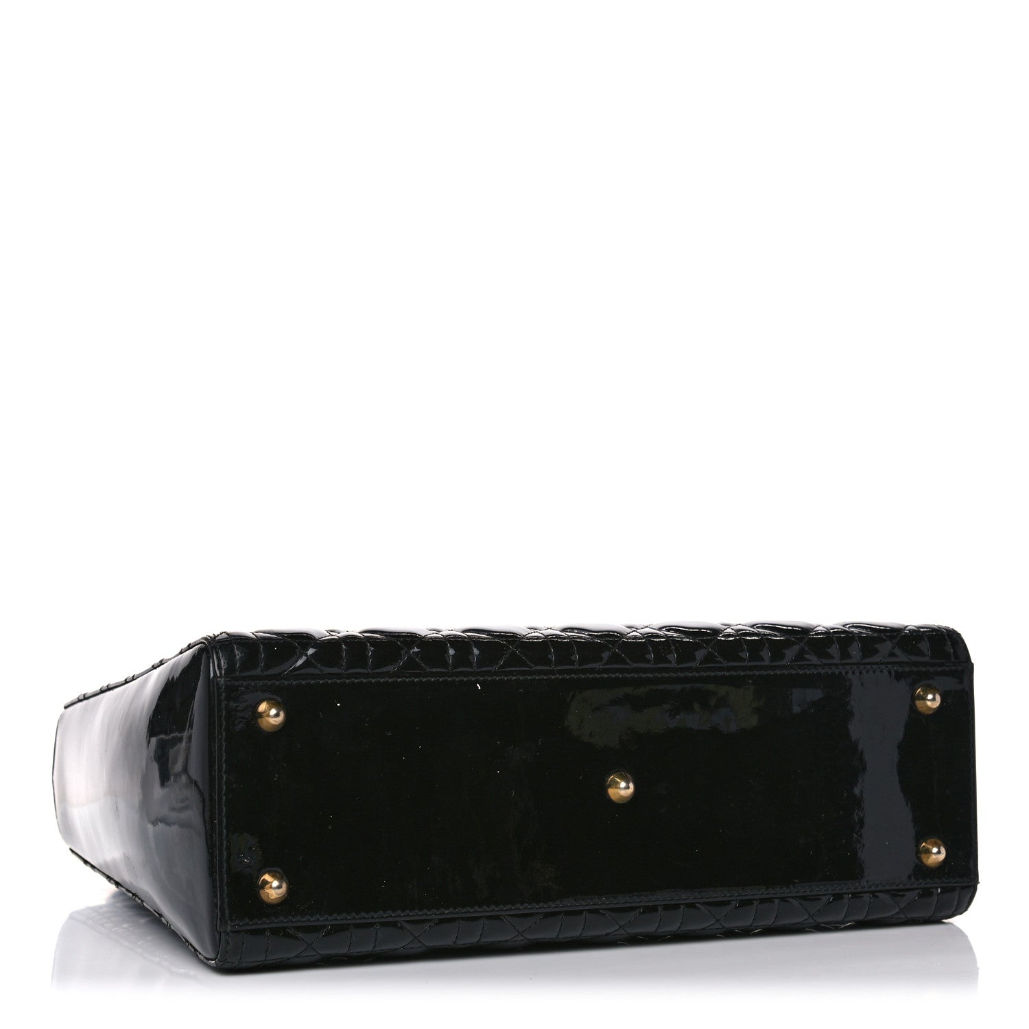 Christian Dior Patent Cannage Large Lady Dior Black 4 of 12