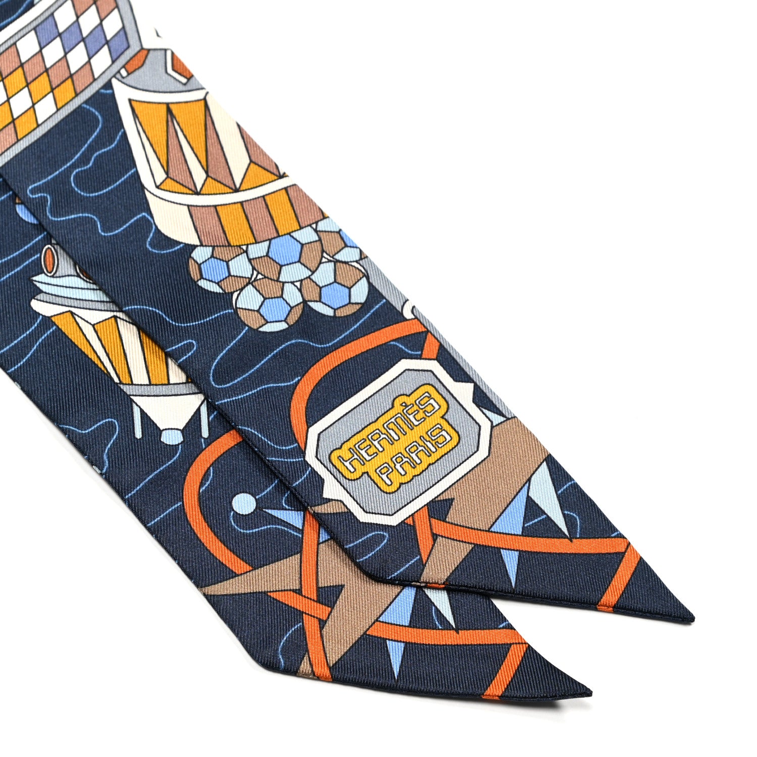 Hermes Silk Odyssey Twilly Marine Gold Ciel 3 of 4