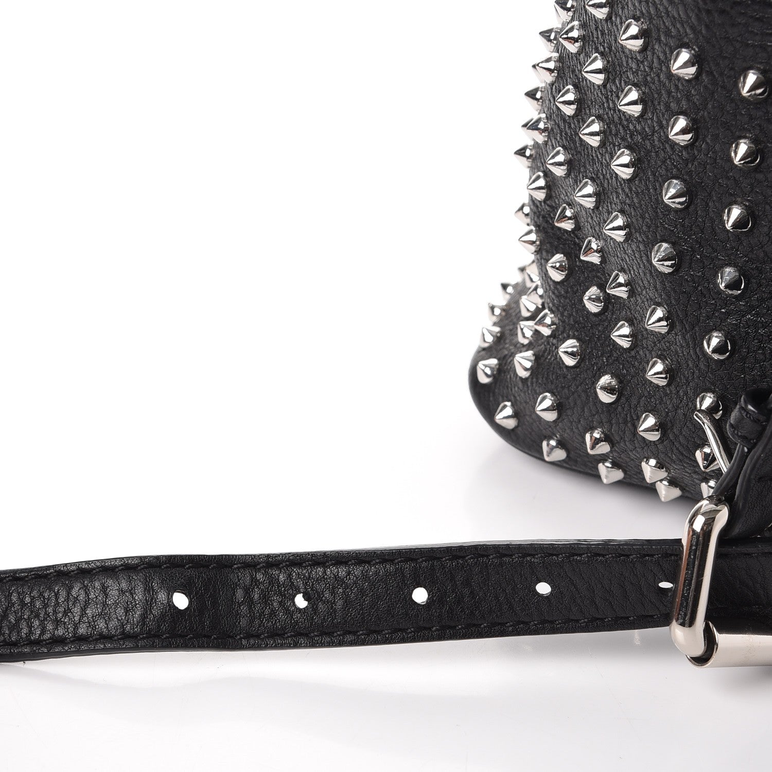 Burberry Calfskin Studded Medium Susanna Hobo Black 9 of 9