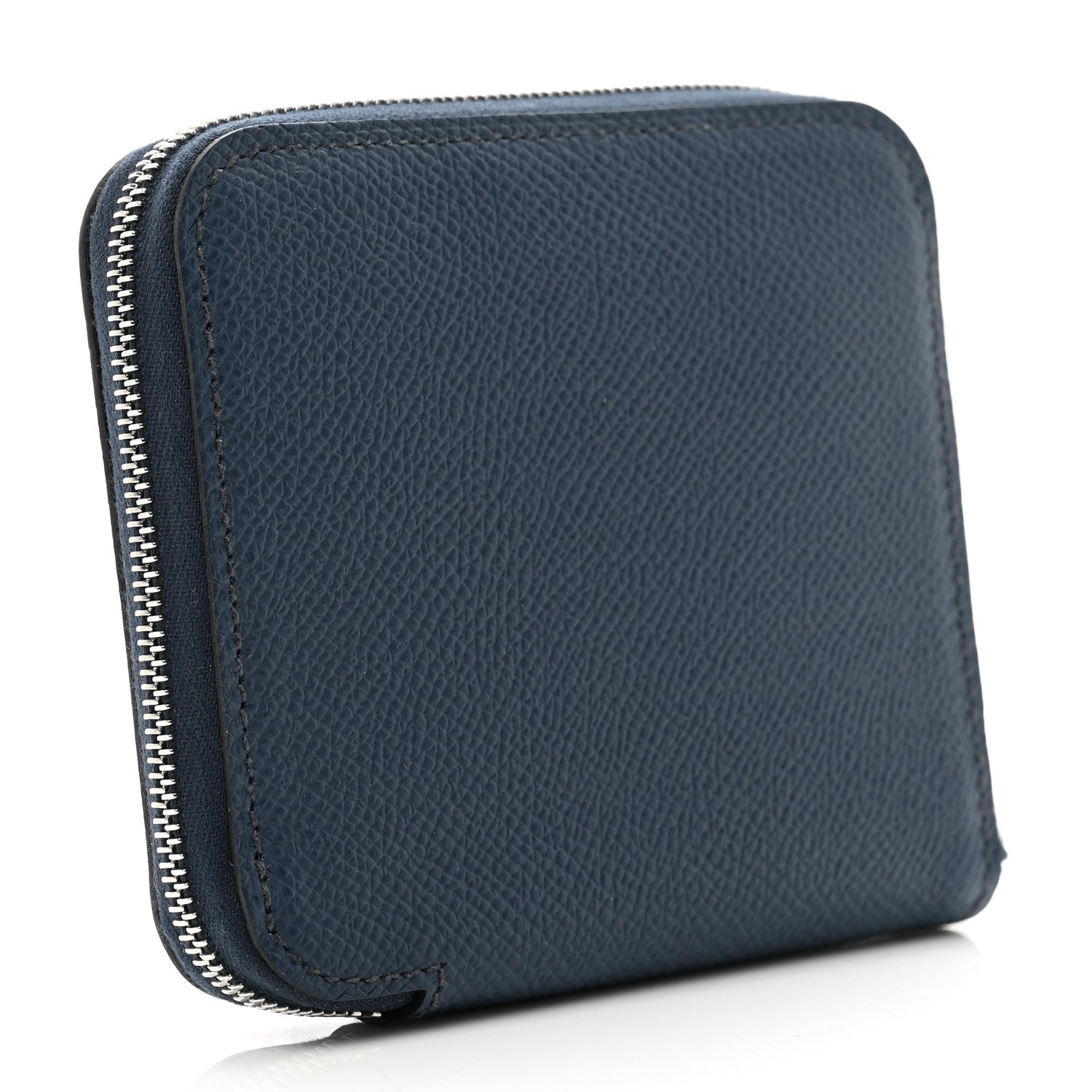 Hermes Epsom Silk'In Compact Wallet Bleu de Prusse White Navy Vert Fizz 3 of 7