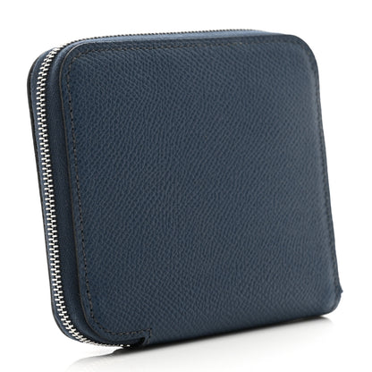 Hermes Epsom Silk'In Compact Wallet Bleu de Prusse White Navy Vert Fizz 3 of 7