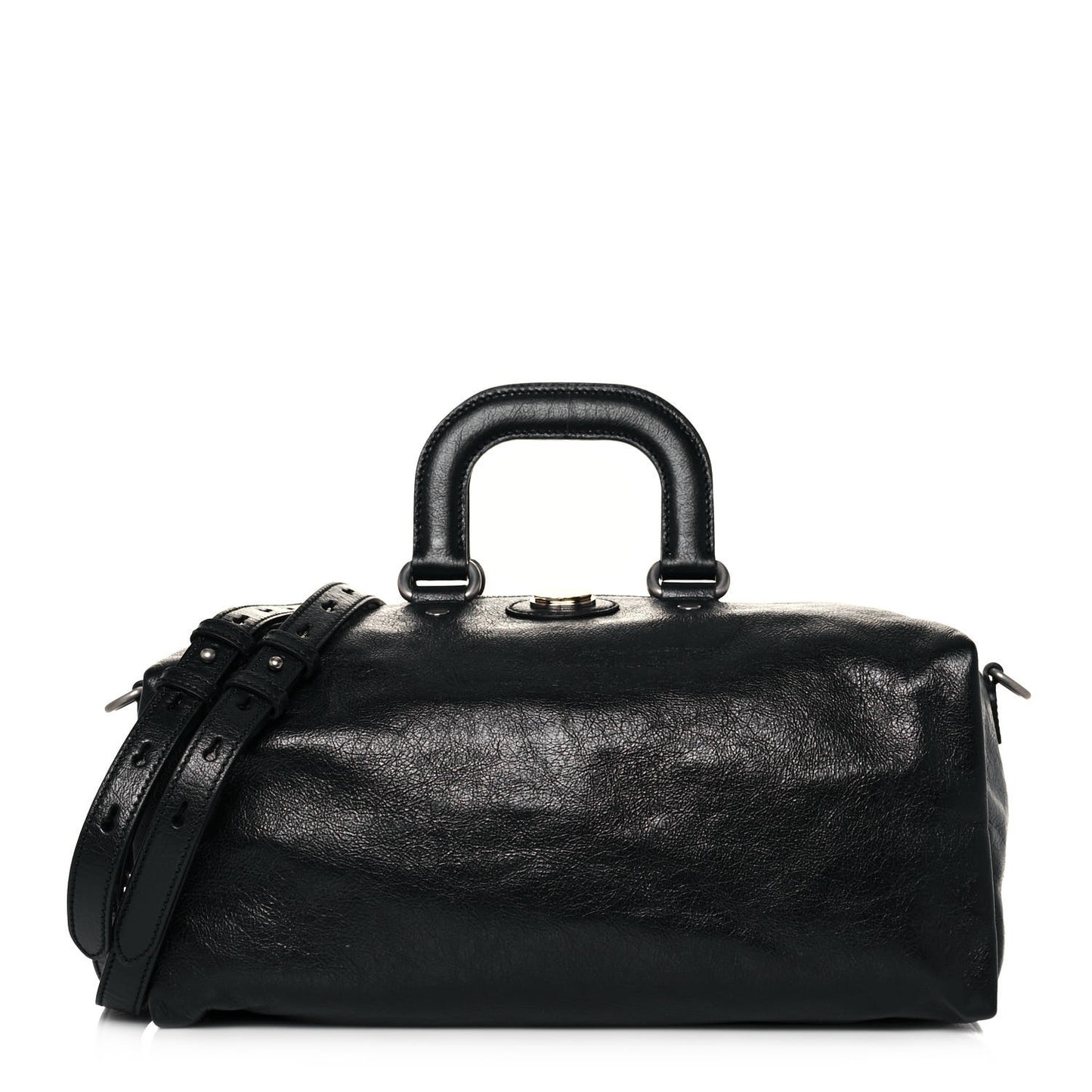 Fluffy Calfskin Morpheus Convertible Backpack Black