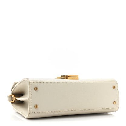Saint Laurent Grain de Poudre Mini Classic Monogram Cassandra Top Handle Crema Soft 4 of 19