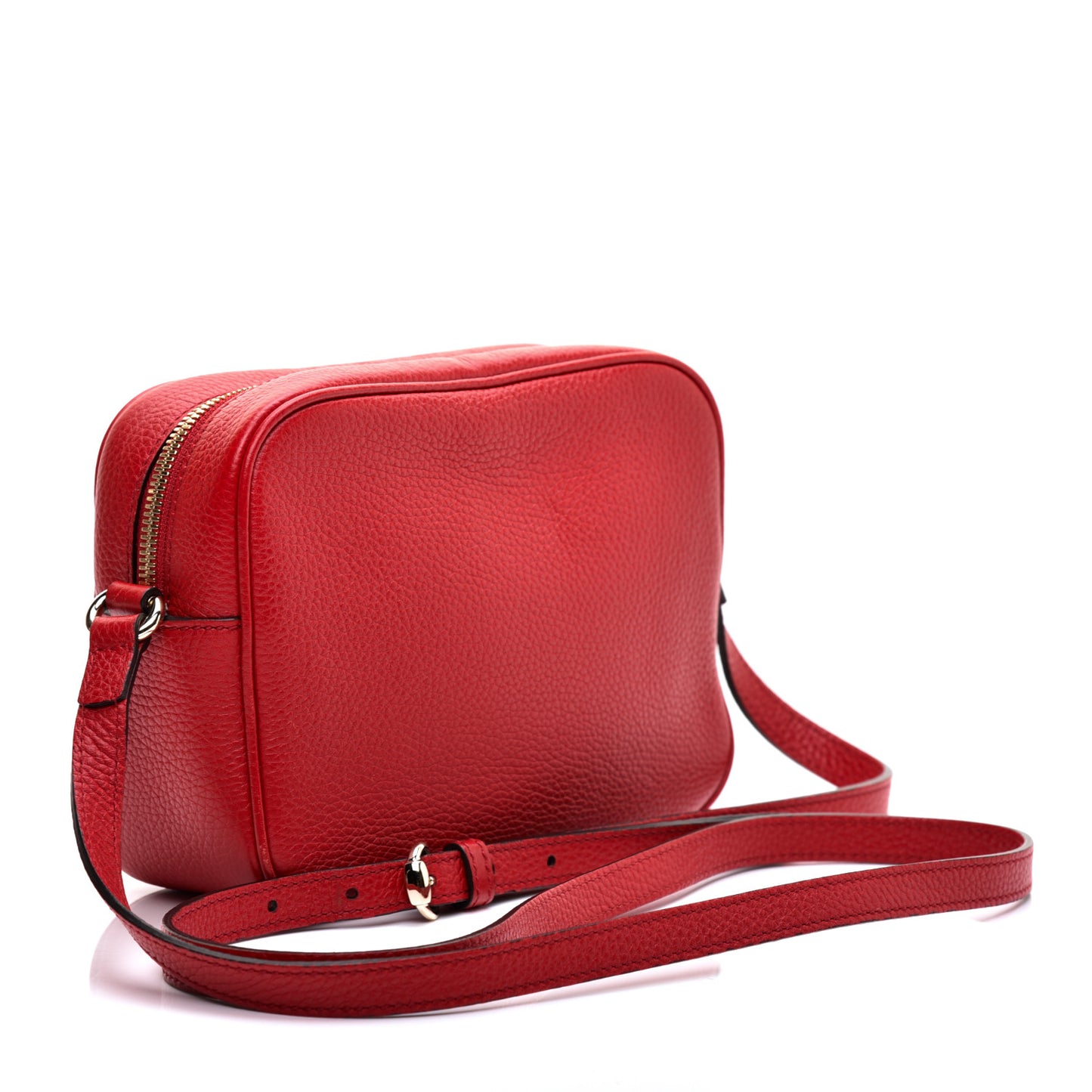 Pebbled Calfskin Small Soho Disco Bag Tabasco Red