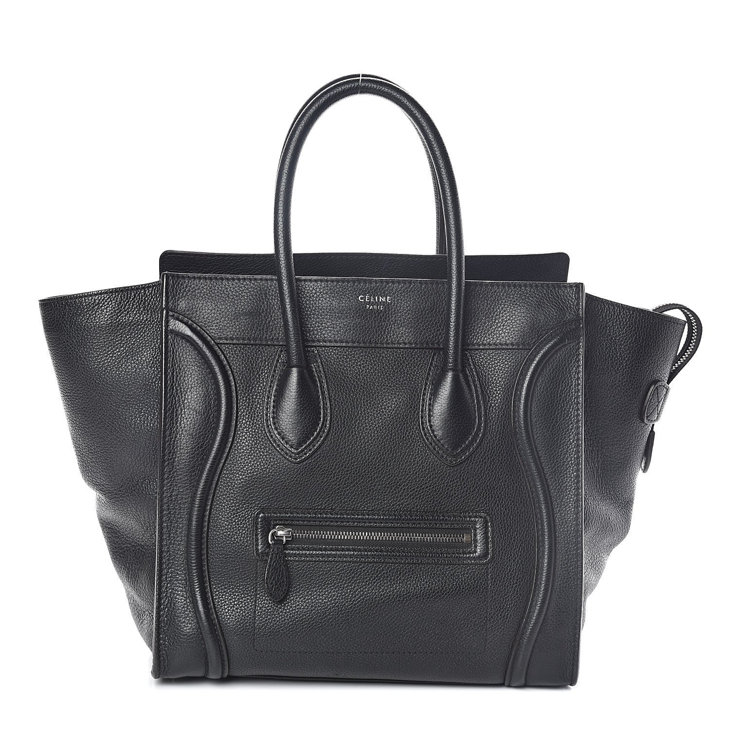 Celine Drummed Calfskin Mini Luggage Black 1 of 10
