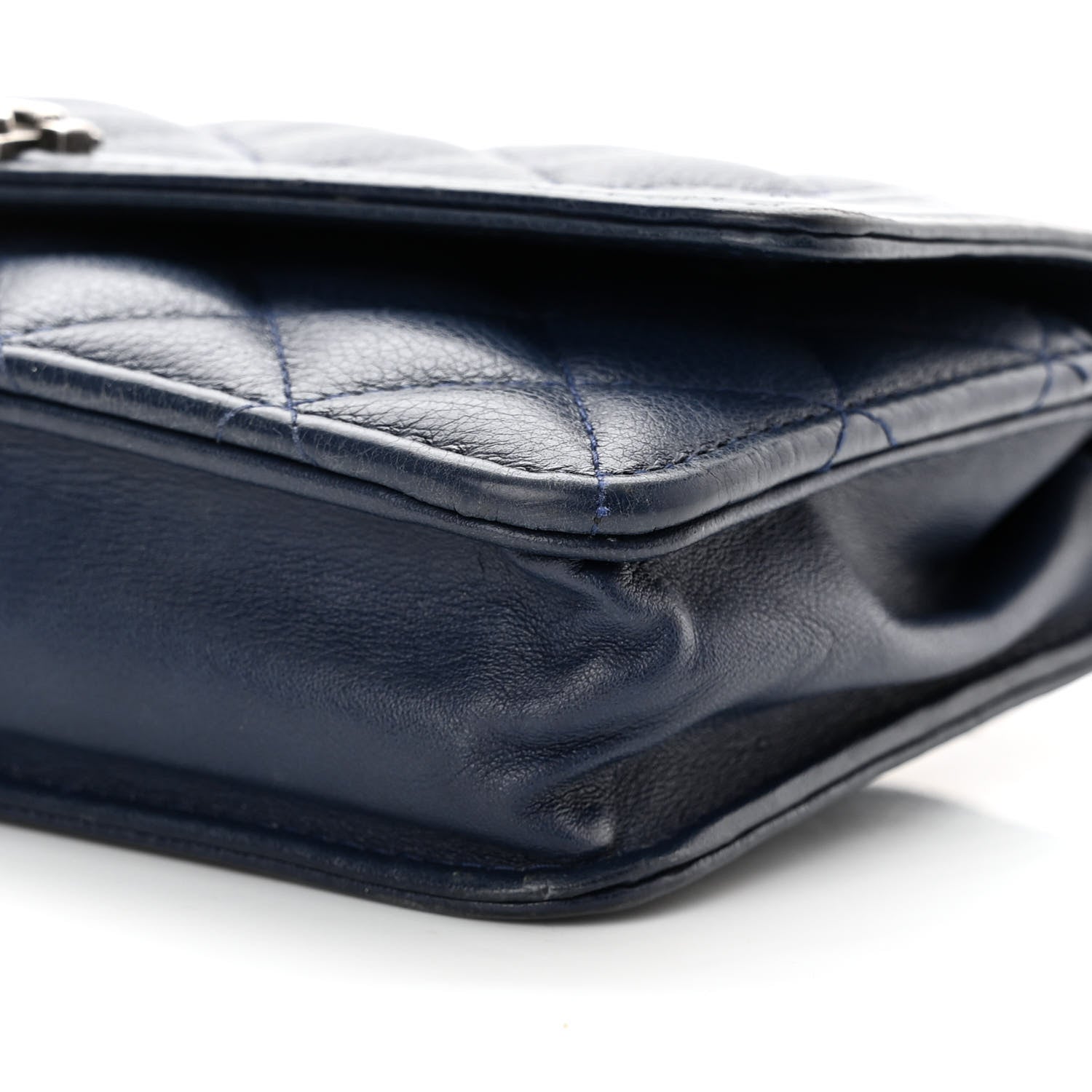 Chanel Caviar Quilted Boy Wallet On Chain WOC Navy 10 of 15