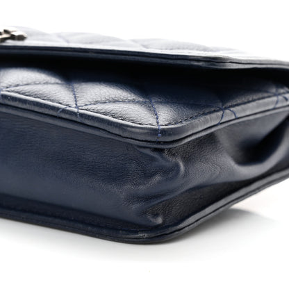 Chanel Caviar Quilted Boy Wallet On Chain WOC Navy 10 of 15