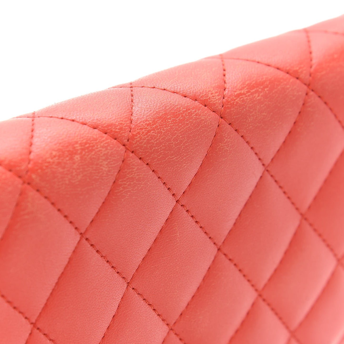 Lambskin Quilted Wallet On Chain WOC Red