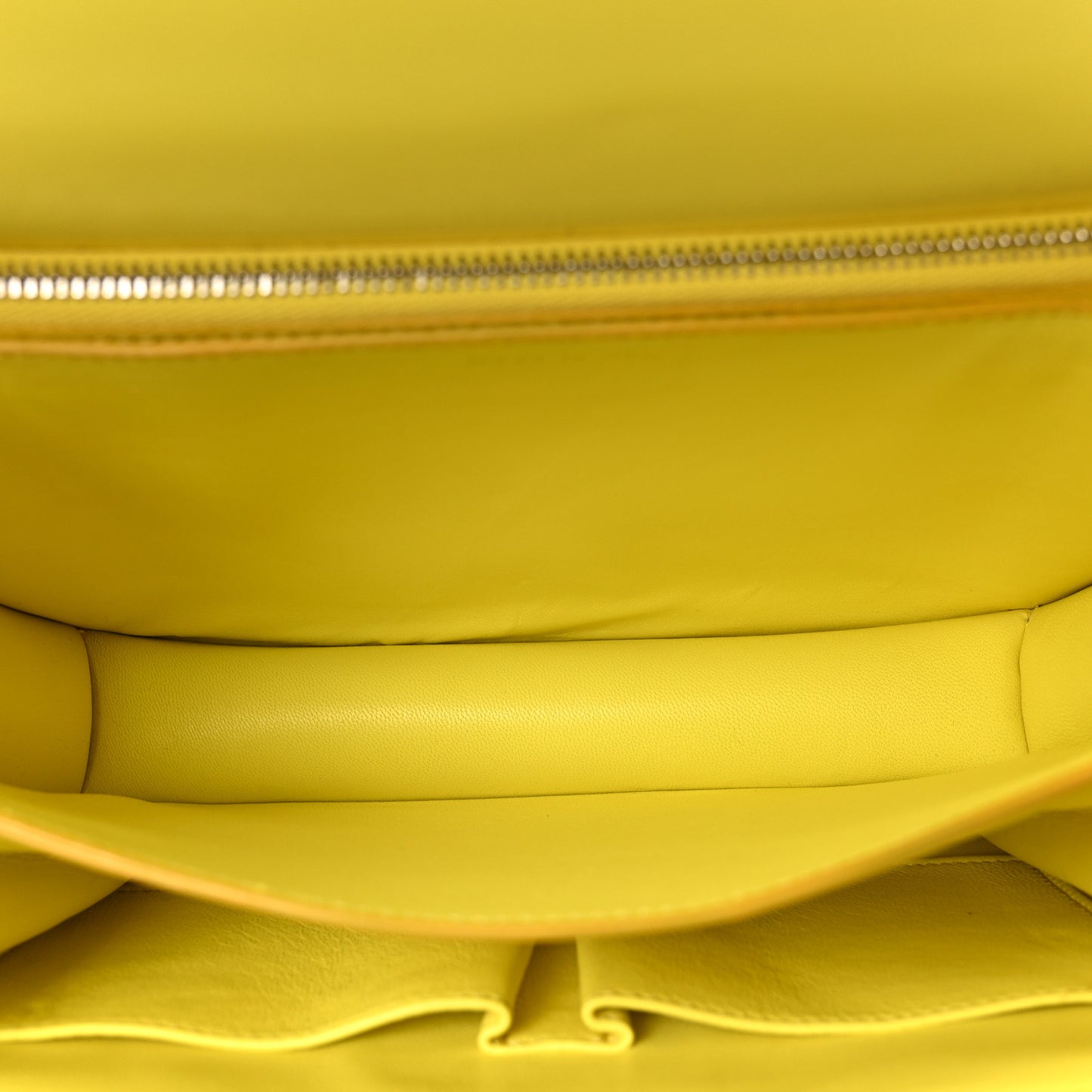 Liege Calfskin Medium Classic Box Flap Bag Fluo Yellow
