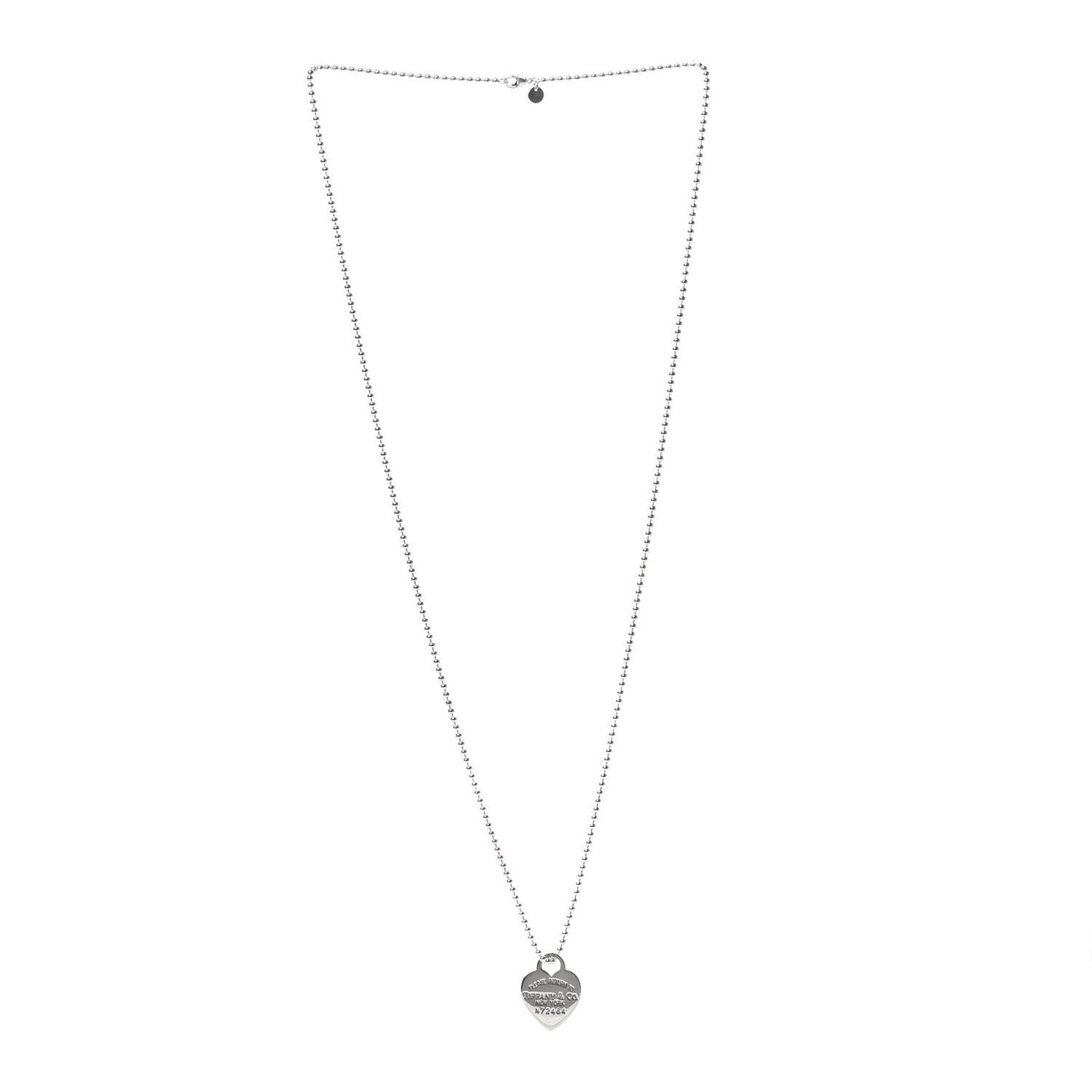 Sterling Silver Long Return to Tiffany Heart Pendant Necklace
