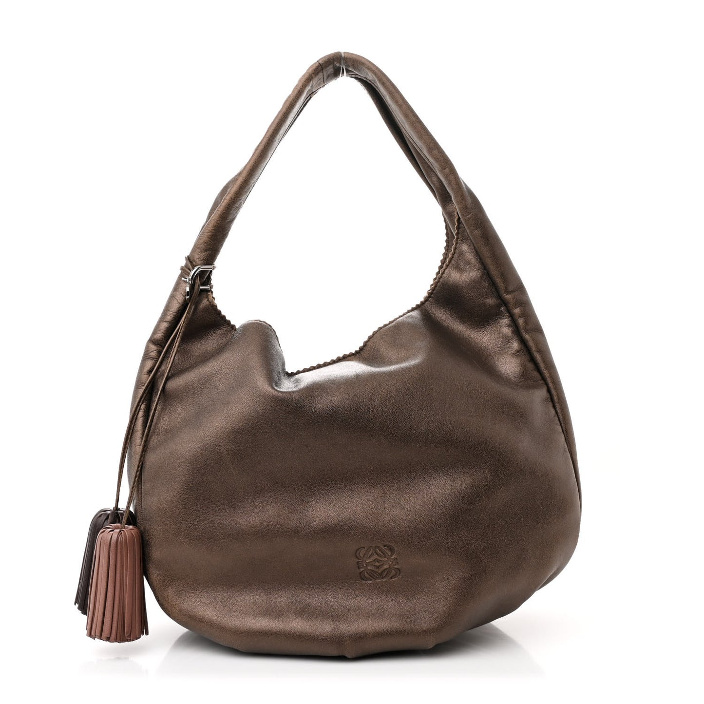 Metallic Nappa Hobo Bronze