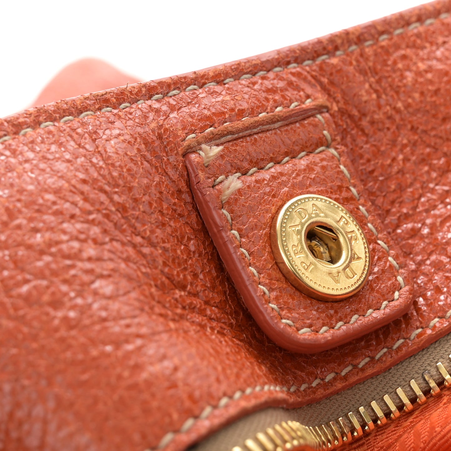 Cervo Lux Chain Shoulder Bag Orange