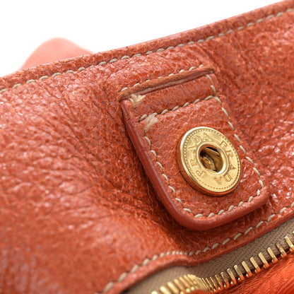Prada Cervo Lux Chain Shoulder Bag Orange 13 of 13