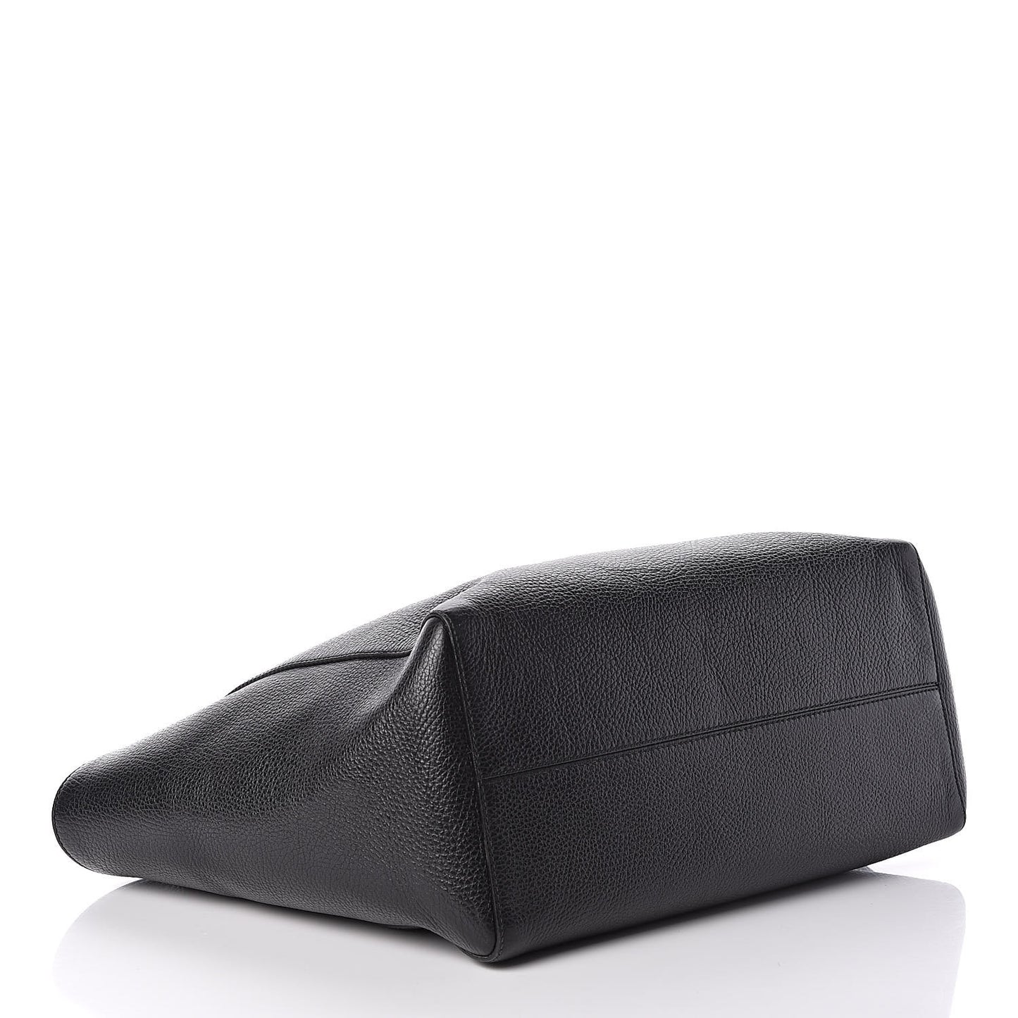 Pebbled Calfskin Medium Swing Tote Black