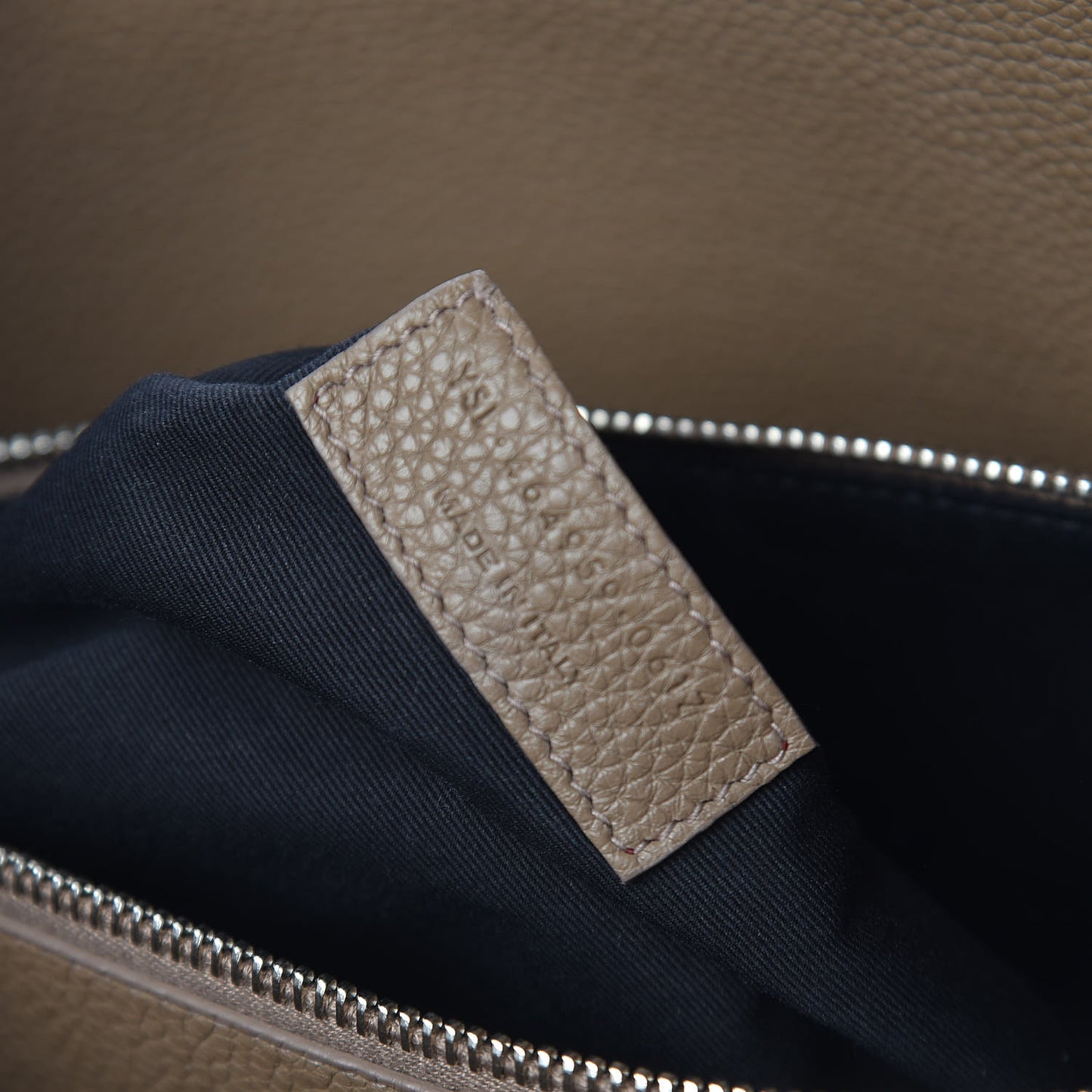 Grained Calfskin Medium Souple Sac De Jour Taupe