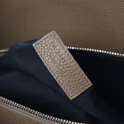 Saint Laurent Grained Calfskin Medium Souple Sac De Jour Taupe 9 of 15