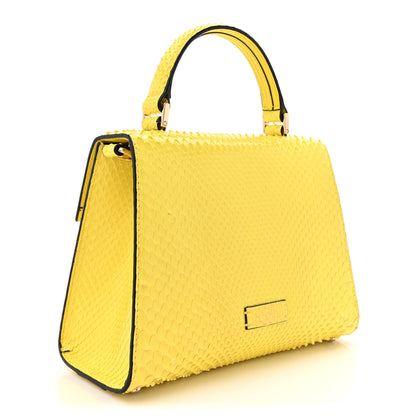 Valentino Garavani Snakeskin Embossed Mini VSling Top Handle Bag Yellow 3 of 13