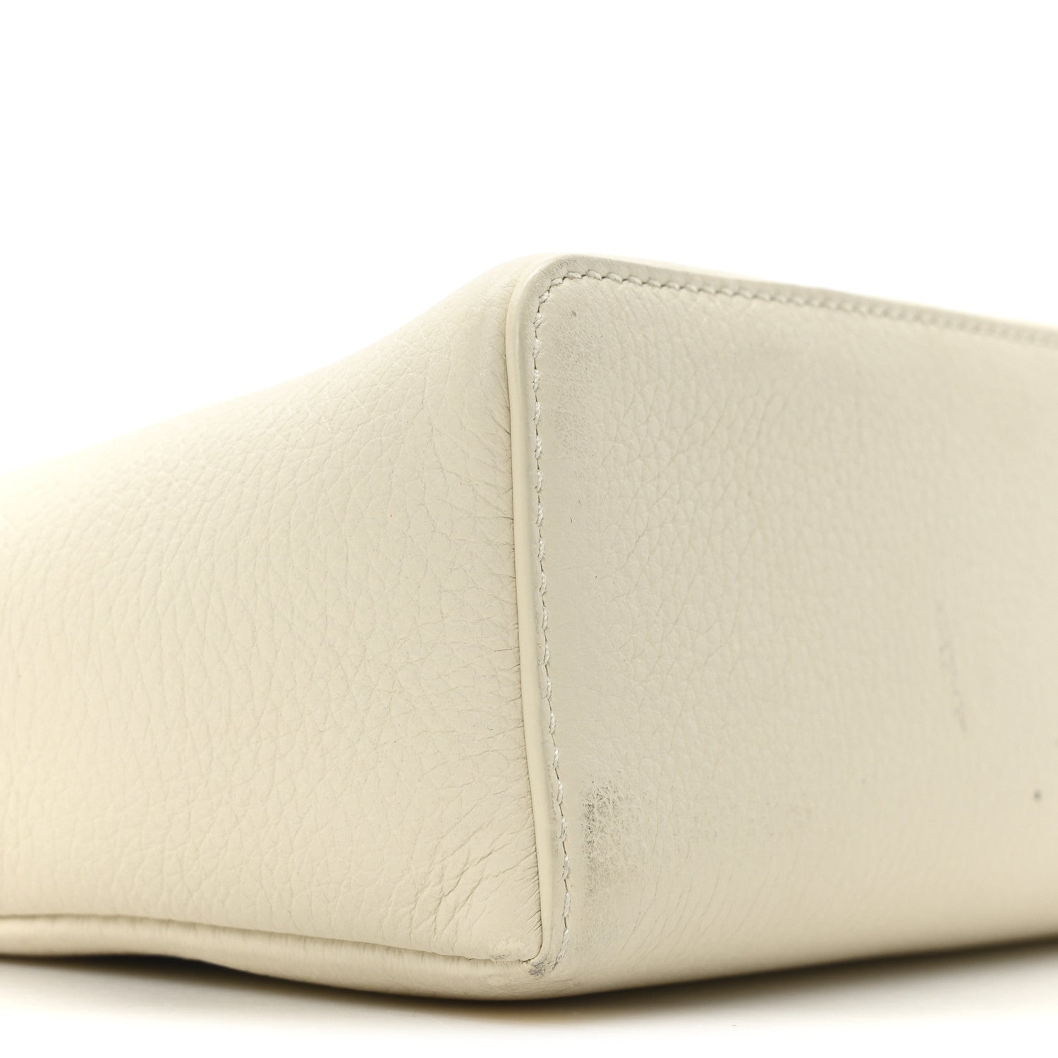 Loro Piana Grained Calfskin L19 Extra Pocket Pouch Whisper White 8 of 9