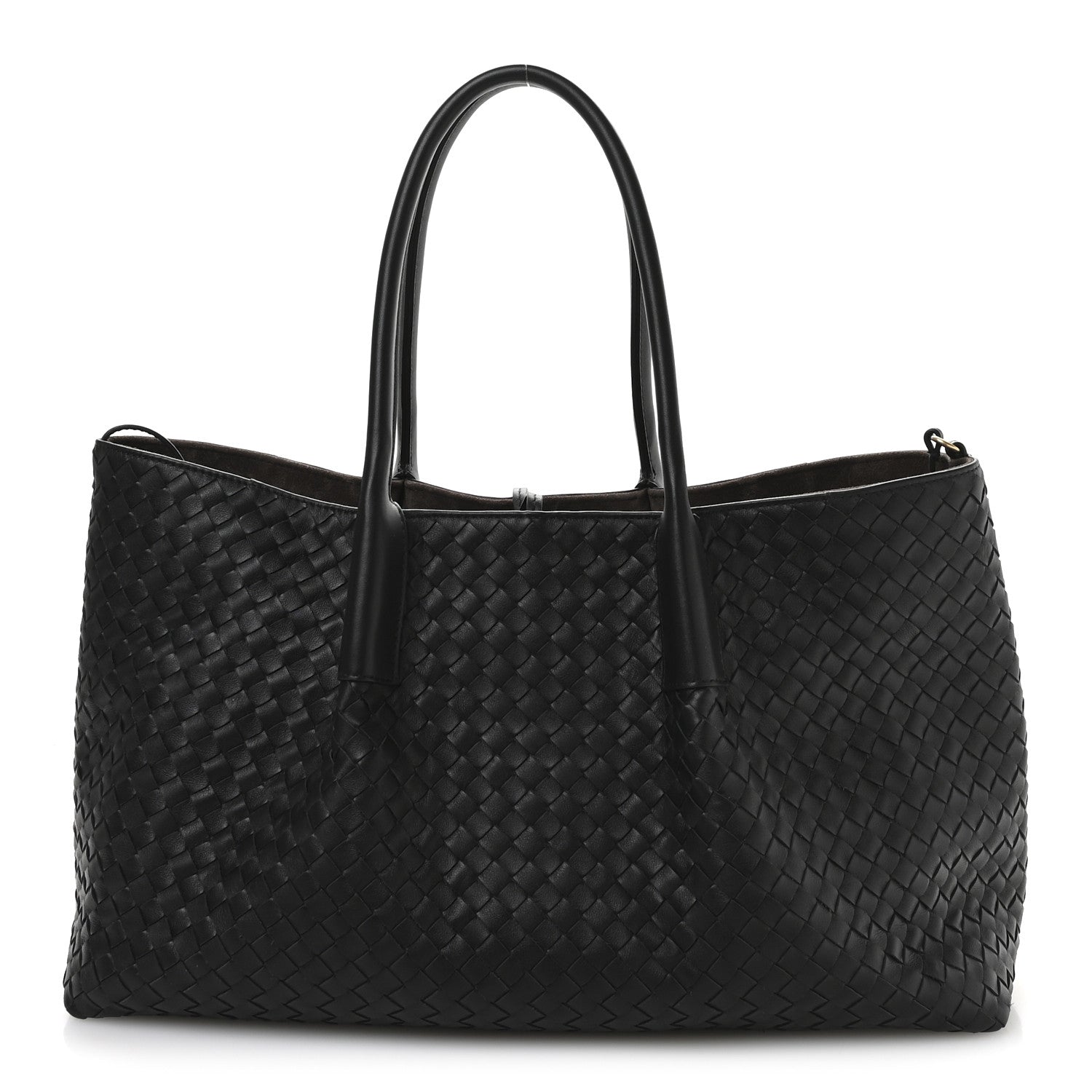 Bottega Veneta Calfskin Intrecciato Large Pinacoteca Reversible Tote Black Fondant 1 of 16