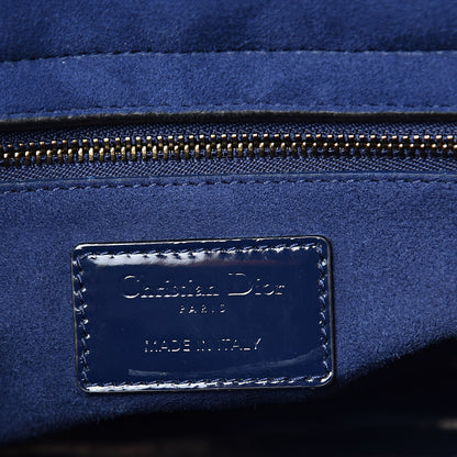Christian Dior Patent Cannage Medium Lady Dior Navy Blue 6 of 10